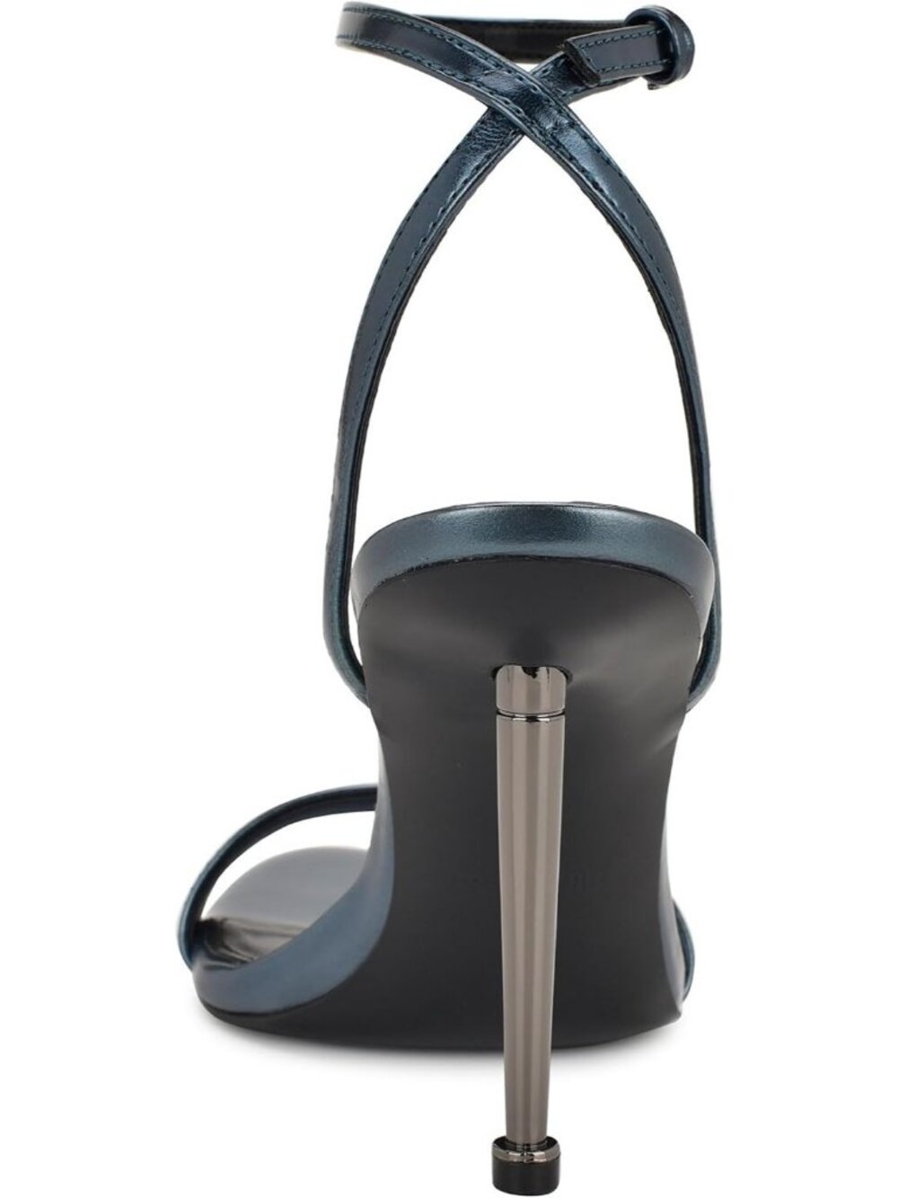 Women's Teal Blue 425 Reina Open Almond Toe Sexy Stiletto Metal Heeled Sandals - Picture 3 of 6